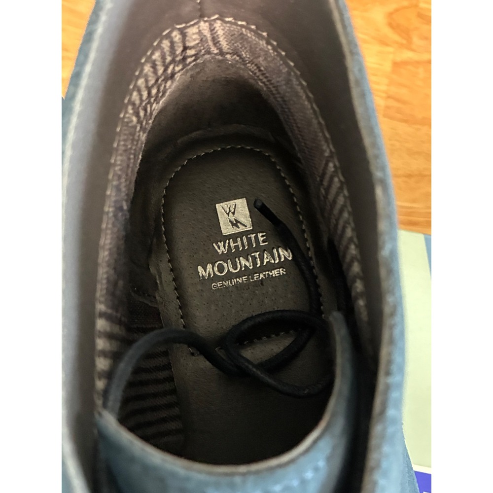 White Mountain Auburn Navy Suede Leather Lace Up Ankle Lug Booties - Size 9 - Picture 9 of 14